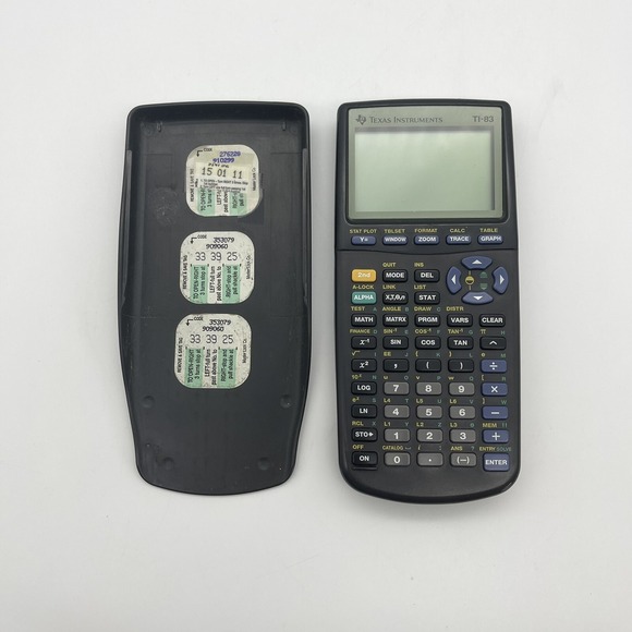 TI-83 Graphing Calculator Sliding Cover Tested Works - Line Across Screen PARTS - Picture 1 of 8